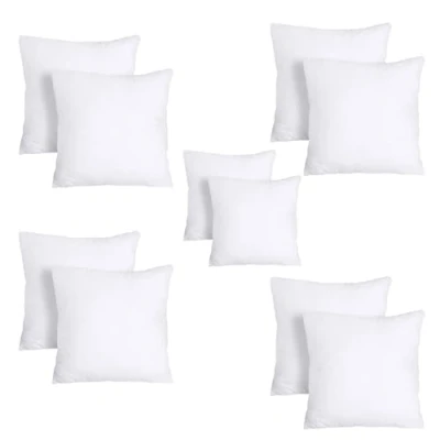 Image of Hollowfibre Cushion Inner Insert Pads 18&quot; x (45 45cm) Soft Hypoallergenic Bounce Back Scatter Decorative Quick Rebound Fluffy Square Sofa Couch Cushions Pillow (Pack of 10)