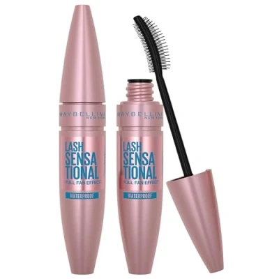 Image of Maybelline New York Lash Sensational Volumizing and Thickening Waterproof Mascara, Black, Duo Bundle