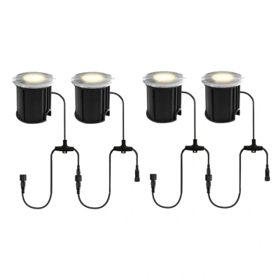 Image of Lapin 4 Pack 4000k LED Outdoor Recessed Ground Light Black IP65