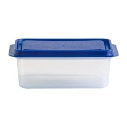 Image of Wham Studio Rectangle Food Box Clear/Blue 1Ltr