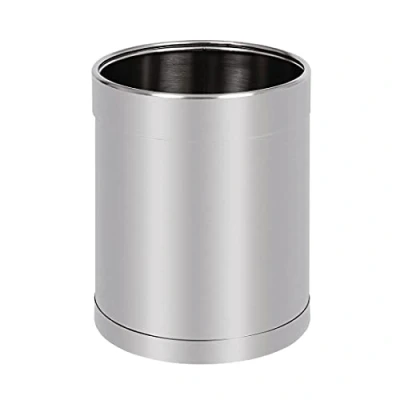 Image of Bolero Stainless Steel Waste Paper Bin Rubbish 280X224mm for Better Experience