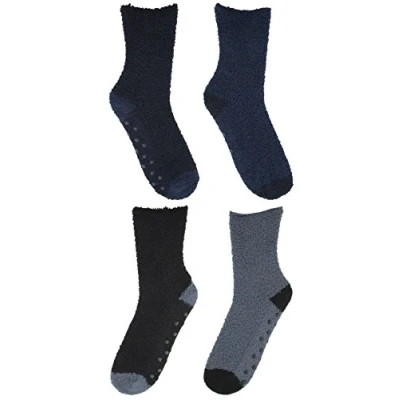 Image of Rjm Mens 2 Pack Snowsoft Thermal Slipper Socks 4 Multi