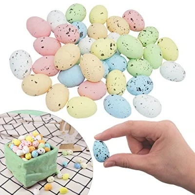 Image of HOVUK 36PCs Easter Speckled Eggs 2.5CM Multi Colored Styrofoam Hunting Eggs, Home Decorations, Basket Filler Ornaments
