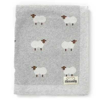 Image of mimixiong Baby Blanket for Newborn 100% Cotton Knit Double Layer Soft Blankets Gift Essentials Newborn, 80x100cm (Grey)