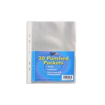 Image of 20 A5 Strong Plastic Poly Pockets Wallet Sleeves Clear