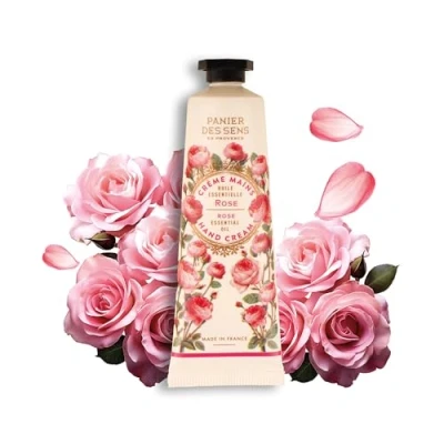 Image of Panier des Sens Rose Mini Hand Cream for very Dry Hands and Skin Vegan Women Men Shea Butter &amp; Olive Oil Made in France 96% Natural Ingredients 30ml