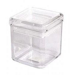 Image of 28oz Square Storage Jar, Sealed Lid. MS, Foodsafe, Container, Canister, Plastic
