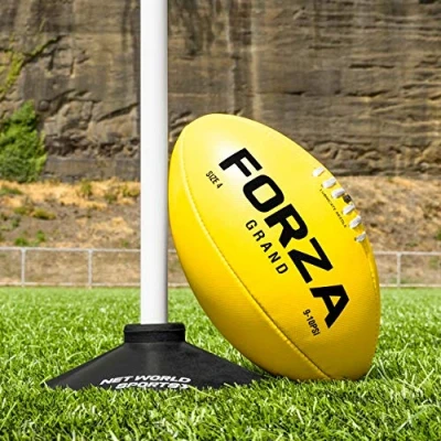 Image of FORZA Grand Match AFL Ball Elite Texture Grip Laminated Backing 100% Hand Stitched (Pack Of 1, Size 3)