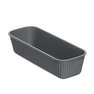 Image of Tatay Drawer Organiser Slim Baobab, Polypropylene, BPA free, Grey. Measures 9 x 24 5,6 cm