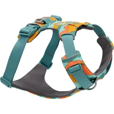 Image of RUFFWEAR Front Range Harness, XX Small Dog Reflective Y Adjustable Comfortable Padded Walking, No Pull Harnesses, 2 Lead Attachments &amp; V Ring, Size XXS, Spring Mountains