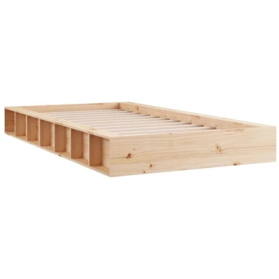 Image of vidaXL Bed Frame without Mattress Solid Wood 90x200 cm