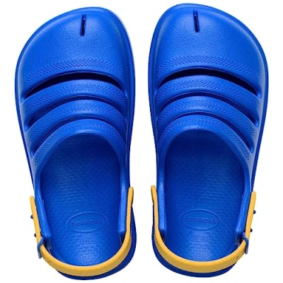 Image of Havaianas Kids Clog, Star Blue/Yellow Gold, 9C