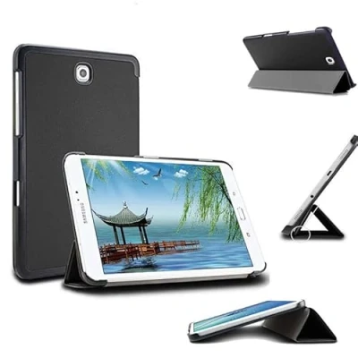 Image of Case for Samsung Galaxy Tab S2 8.0 inch SM T710/T715/T713 Tablet Cover Business light luxury Premium Smart PU Leather with Auto Sleep/Wake (Black)
