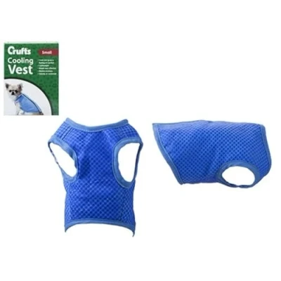 Image of Crufts Cool &amp; Stylish Blue Extra Small Pet Cooling Vest Size (1 Pc.) Ultimate Comfort Perfect for Tiny Dogs Pets