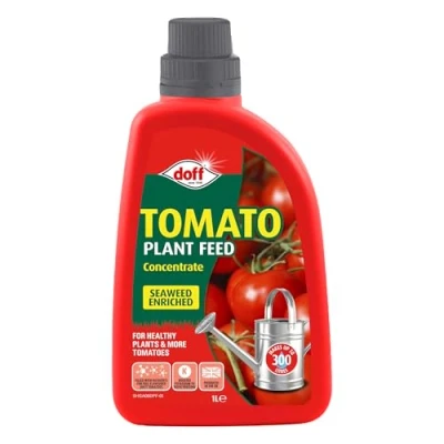 Image of Doff Tomato Feed Concentrate 1L Liquid Vegetable Plant Food for Healthy Growth of Tomatoes, Vegetables &amp; Flowers Seaweed Enriched Encourages Root Development Makes 300L