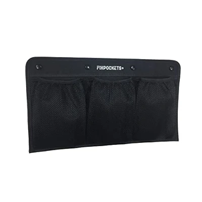Image of easysac FixPockets Storage Net in the Form of Pockets for Fixing Without Drilling, Commercial Vehicles, Motorhomes, Boats 3 Pockets, 45 x 25 cm