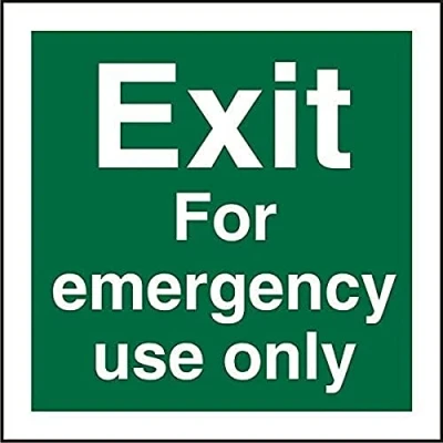 Image of Seco Exit For Emergency Use Only Sign, 100mm x 1mm Semi Rigid Plastic