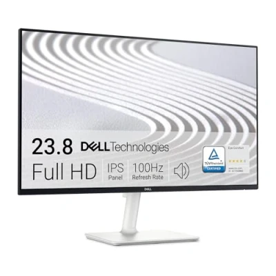 Image of Dell S2425H 24 Inch Full HD (1920x1080) Monitor, 100Hz, IPS, 4ms, 99% sRGB, Built in Speakers, Ultrathin Bezel, 2x HDMI, 3 Year Warranty, White