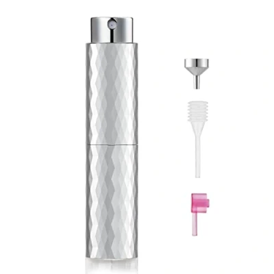 Image of Toureal 8ml Atomizer Perfume Spray Bottle for Travel, Empty Refillable Cologne Dispenser, Portable Sprayer (Silver)
