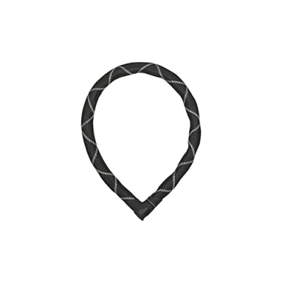 Image of ABUS armoured cable lock Iven steel O Flex 8200 Motorcycle made of with armour sleeves security level 8 110 cm, AB55149, Black