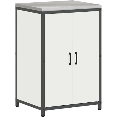Image of Kitchen Storage Cabinet with Shelf Door White Steel Vidaxl