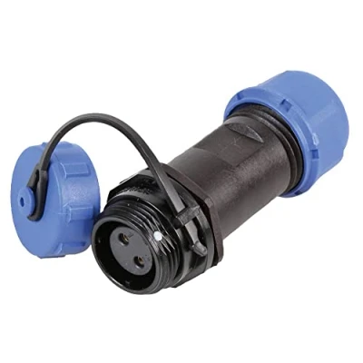 Image of PRO ELEC PELR0135 Circular Threaded Connector Inline Socket, 2 Pole, 5 8mm, IP68
