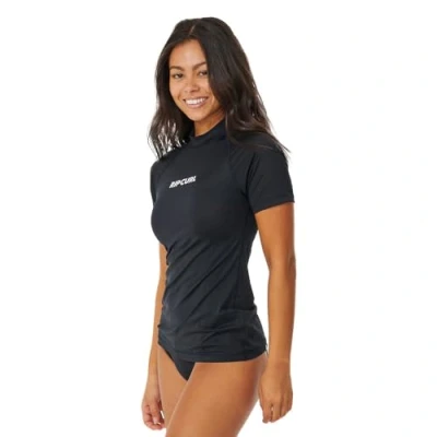 Image of Rip Curl Classic SURF UPF Rashguard Bikini top, Women&#039;s, Size: Large, Black
