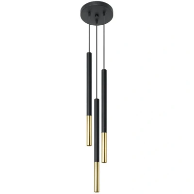 Image of Mozaica Cluster Drop Pendant Light Black, Gold G9