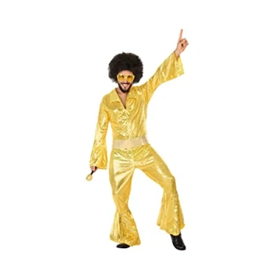 Image of Atosa 55914 Costume Disco Man XS S Golden Carnival, Men