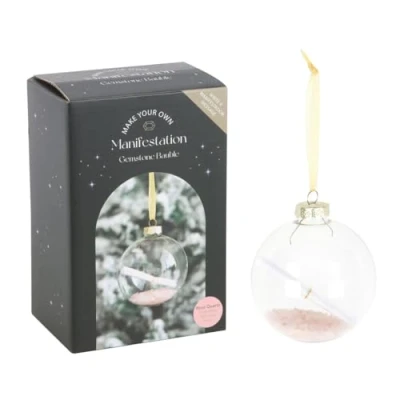 Image of Rose Quartz Manifestation Christmas Bauble Kit: Infuse Your Holiday Decor with Love, Compassion, and Positive Energy