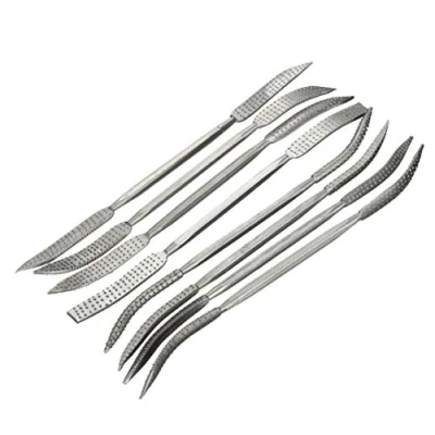 Image of Fiween 200mm Crafts Riffler Rifler Wood Rasp File Double Ended Coarse +Pouch