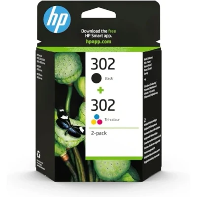 Image of HP 302 2 pack Black/Tri color Original Ink Cartridges