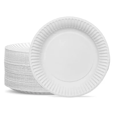 Image of G4GADGET 30 Paper Plates 23cm 9inch Plates, Disposable Party
