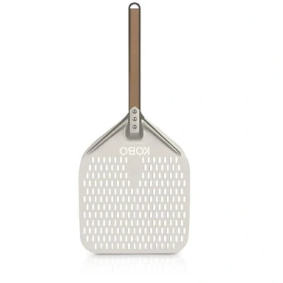 Image of Aluminum Metal Pizza Peel Paddle for Easy Storage Spatula &amp; Knife Baking Pizza, Dough, Bread Pastry Ideal Gifts (Silver)
