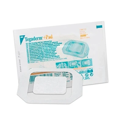 Image of TEGADERM Plus +PAD 3M Film Dressings 5cm x 7cm x5 3582 Transparent/Waterproof/Non Adh Pad