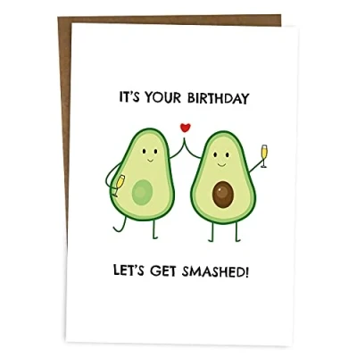 Image of BYANIKA A6 Happy Birthday Card For Him Her Best Friend Partner Cute Pun