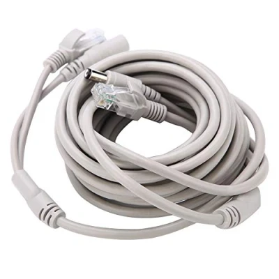 Image of ASHATA Ethernet Cable,5M/10M/15M/20M RJ45+DC CCTV Cable for IP Cameras NVR System 10Mbps/100Mbps,Networking Cat 5 with RJ45 Port.(5M)