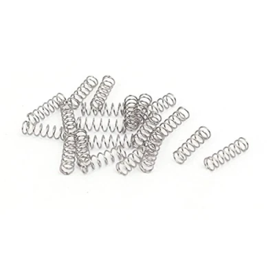 Image of sourcingmap Compression Spring,304 Stainless Steel,3mm OD,0.3mm Wire Size,10mm Free Length,Silver Tone,20Pcs