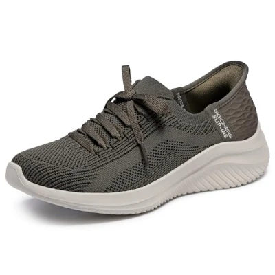 Image of Skechers Women&#039;s 149710 OLV Sneaker, Olive, 6 UK
