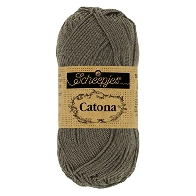 Image of Scheepjes Catona Cotton Yarn, 387 Dark Olive, 1x25g