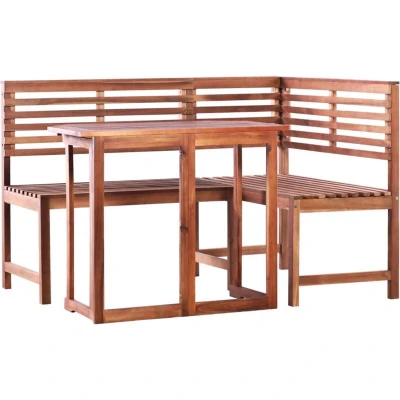 Image of vidaXL 2 Piece Bistro Set Solid Acacia Wood