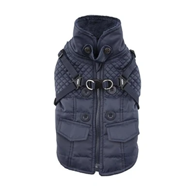 Image of Puppia PAQD VT1463 Wilkes Winter Coat, XL, Dark Blue