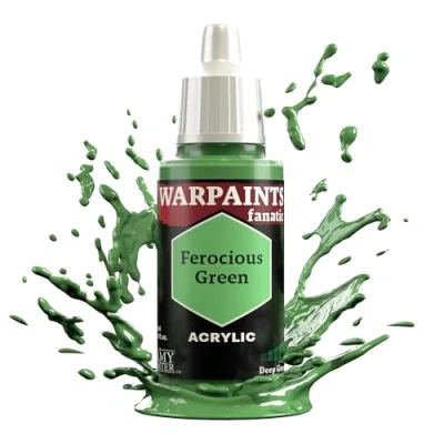 Image of The Army Painter Greens Warpaints Fanatic 18ml Acrylic Paints (Ferocious Green)