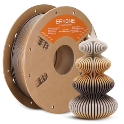 Image of ERYONE Matte PLA Filament 1.75mm, 3D Printer Filament, +/ 0.03mm, 1kg (2.2lbs)/Spool, Multicoloured PLA,Matte Gradient Coffee