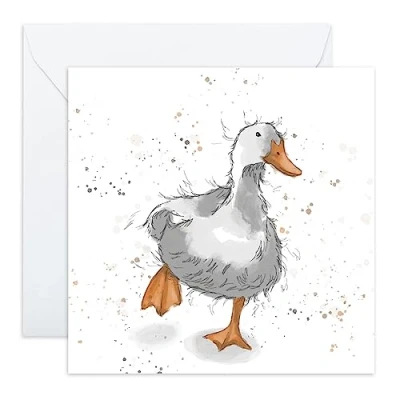 Image of Central 23 Fun Birthday Card for Him Cute Her Mum Nan Duck Comes with Stickers