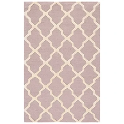 Image of SAFAVIEH Trellis Rug for Living Room, Dining Bedroom Cambridge Collection, Short Pile, in Beige and Ivory, 152 X 244 cm