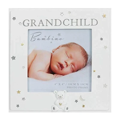 Image of 4&quot; x Bambino Resin Grandchild Photo Frame
