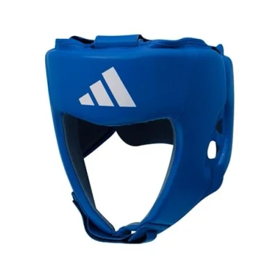 Image of Adidas IBA Licensed Boxing Head Guard Amateur Competition Ready Adjustable Non Slip for Cheeks, Forehead, and Ear Protection Certified Approved