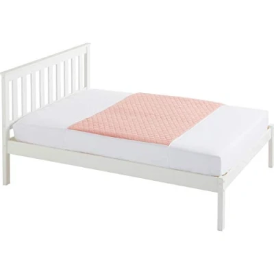 Image of Kylie Premium Bed Pads Pink 4 Litre Double 139 x 91cm Washable Absorbent Incontinence Sheets Waterproof Backing 50cm Mattress Tuck Flaps on Each Side