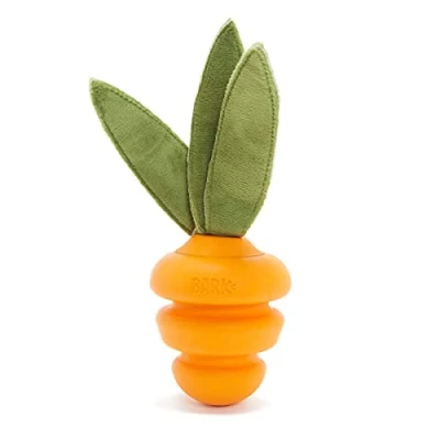 Image of Barkbox Super Chewer Tough Dog Chew Toys for Aggressive Chewers, Treat Dispensing (Carrot Small)